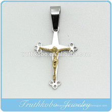 Christian Cross Jewelry Hombre Acero Inoxidable 316L Cruz Jesus Jesus Colgante Juses Christ Pendant Silver Jewelry